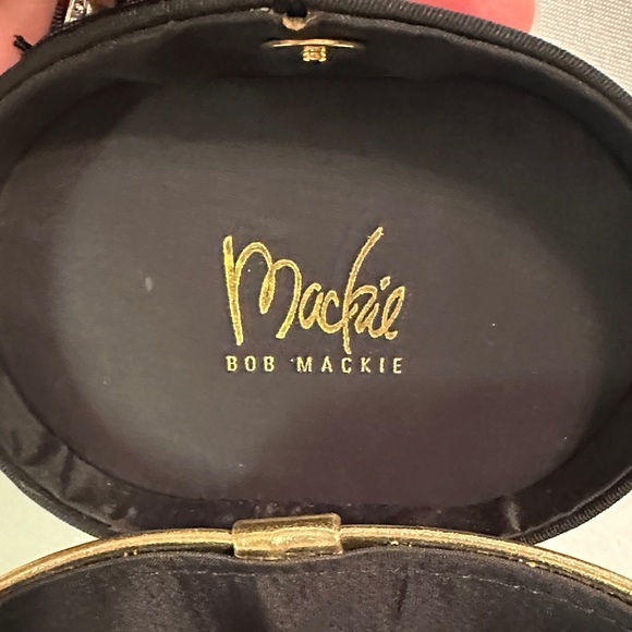 Vintage Bob Mackie Black & Gold Star Mini Bag Evening Crossbody Rare - Picture 5 of 11